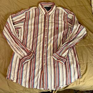 Polo Ralph Lauren men’s dress shirt stripes 16 1/2 34-35 EUC